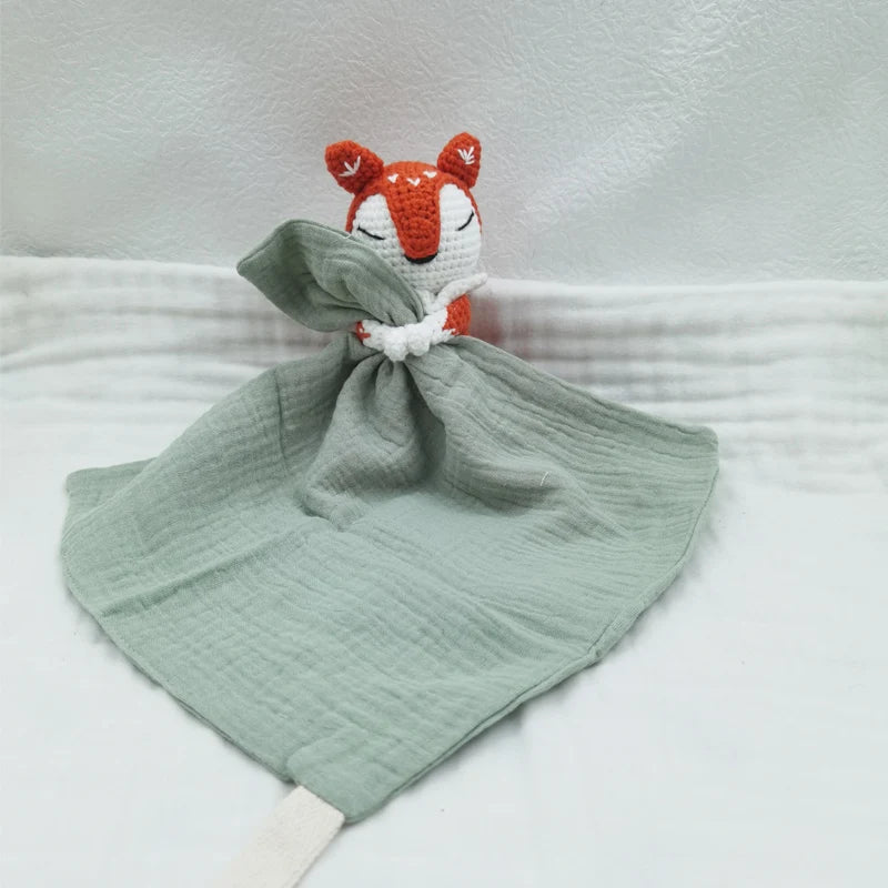 Baby Soother Appease Towel Bib Soft Bunny Bear Elephant Sleeping Doll Teether Infants Comfort Sleeping Nursing Cuddling Doudou B