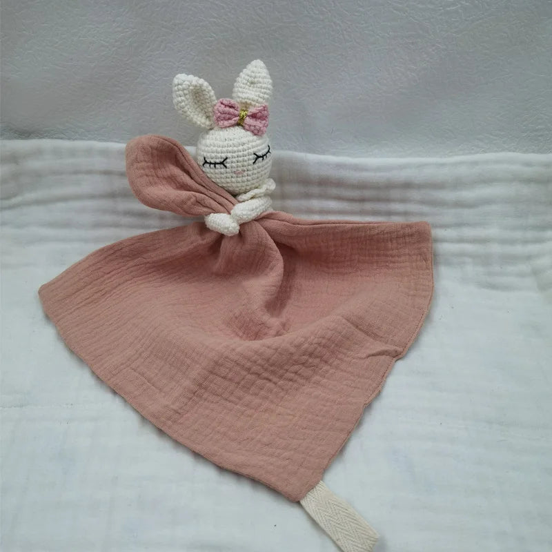 Baby Soother Appease Towel Bib Soft Bunny Bear Elephant Sleeping Doll Teether Infants Comfort Sleeping Nursing Cuddling Doudou B