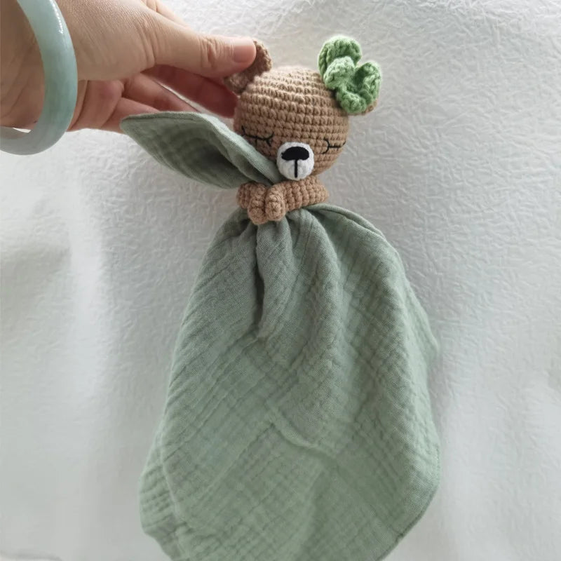 Baby Soother Appease Towel Bib Soft Bunny Bear Elephant Sleeping Doll Teether Infants Comfort Sleeping Nursing Cuddling Doudou B