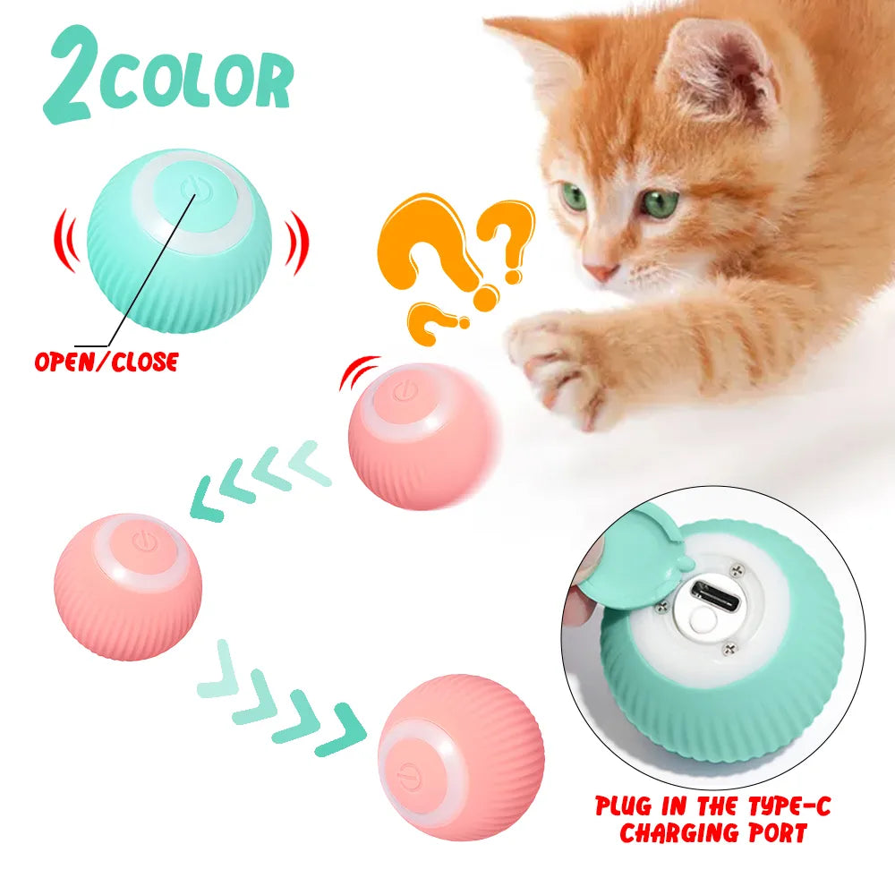 Automatische Kattenrolspeeltje: Slimme Elektrische Kattenspeeltje voor Interactief Binnenplezier - MerchiGo - MerchiGo