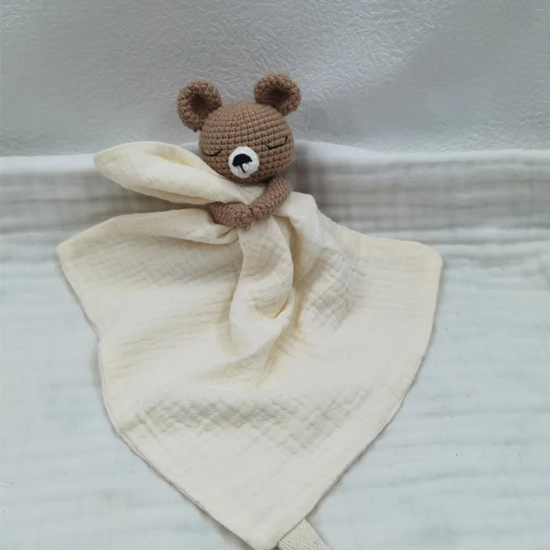 Baby Soother Appease Towel Bib Soft Bunny Bear Elephant Sleeping Doll Teether Infants Comfort Sleeping Nursing Cuddling Doudou B