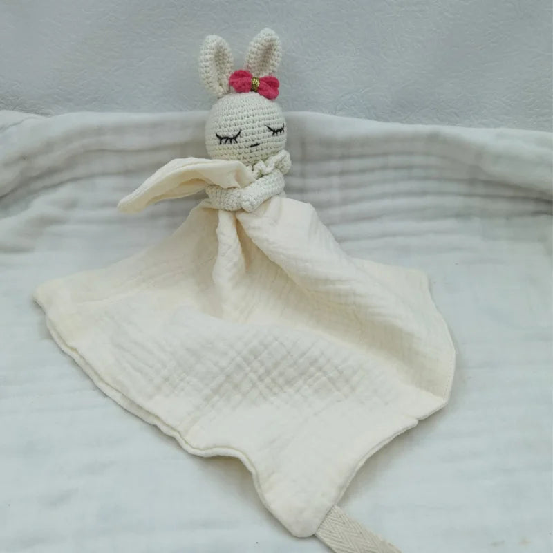 Baby Soother Appease Towel Bib Soft Bunny Bear Elephant Sleeping Doll Teether Infants Comfort Sleeping Nursing Cuddling Doudou B