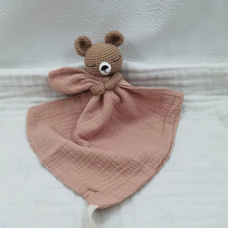 Baby Soother Appease Towel Bib Soft Bunny Bear Elephant Sleeping Doll Teether Infants Comfort Sleeping Nursing Cuddling Doudou B