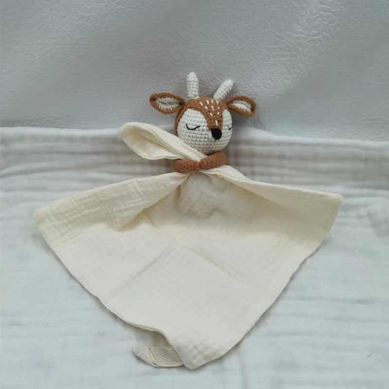 Baby Soother Appease Towel Bib Soft Bunny Bear Elephant Sleeping Doll Teether Infants Comfort Sleeping Nursing Cuddling Doudou B