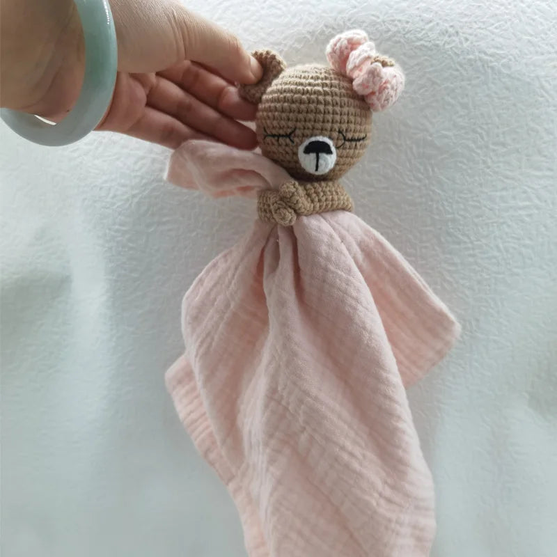Baby Soother Appease Towel Bib Soft Bunny Bear Elephant Sleeping Doll Teether Infants Comfort Sleeping Nursing Cuddling Doudou B