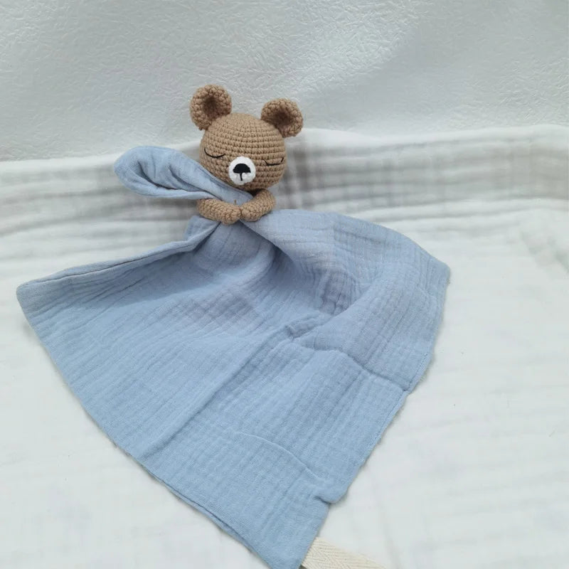 Baby Soother Appease Towel Bib Soft Bunny Bear Elephant Sleeping Doll Teether Infants Comfort Sleeping Nursing Cuddling Doudou B