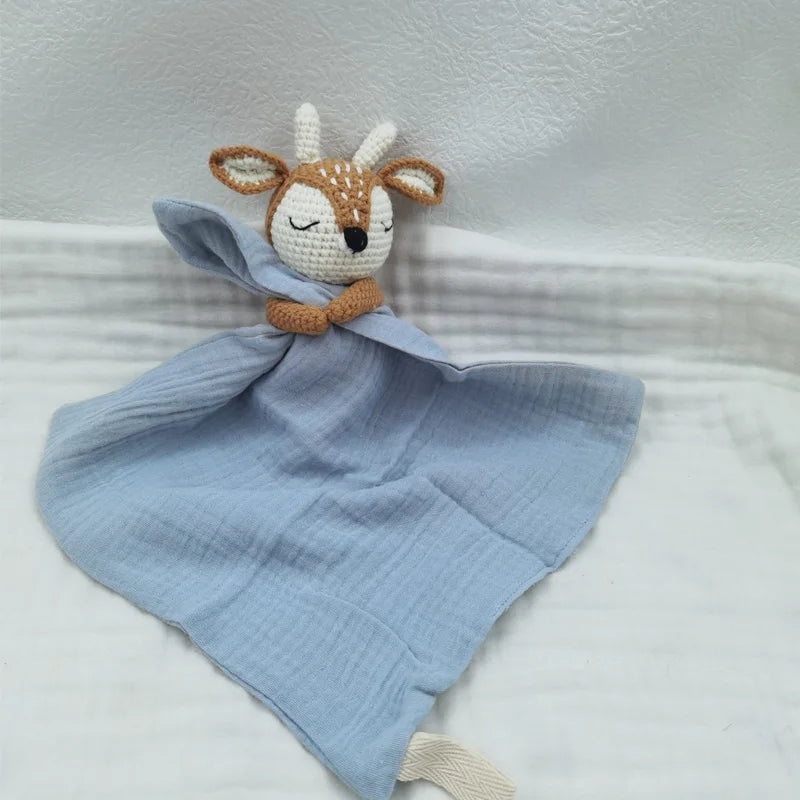 Baby Soother Appease Towel Bib Soft Bunny Bear Elephant Sleeping Doll Teether Infants Comfort Sleeping Nursing Cuddling Doudou B