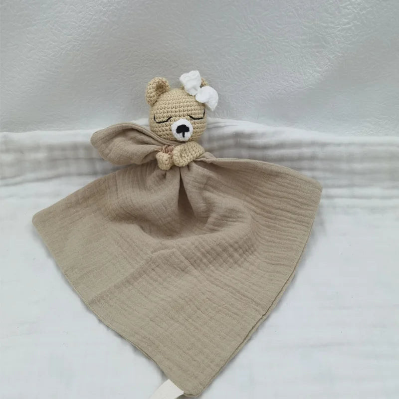 Baby Soother Appease Towel Bib Soft Bunny Bear Elephant Sleeping Doll Teether Infants Comfort Sleeping Nursing Cuddling Doudou B