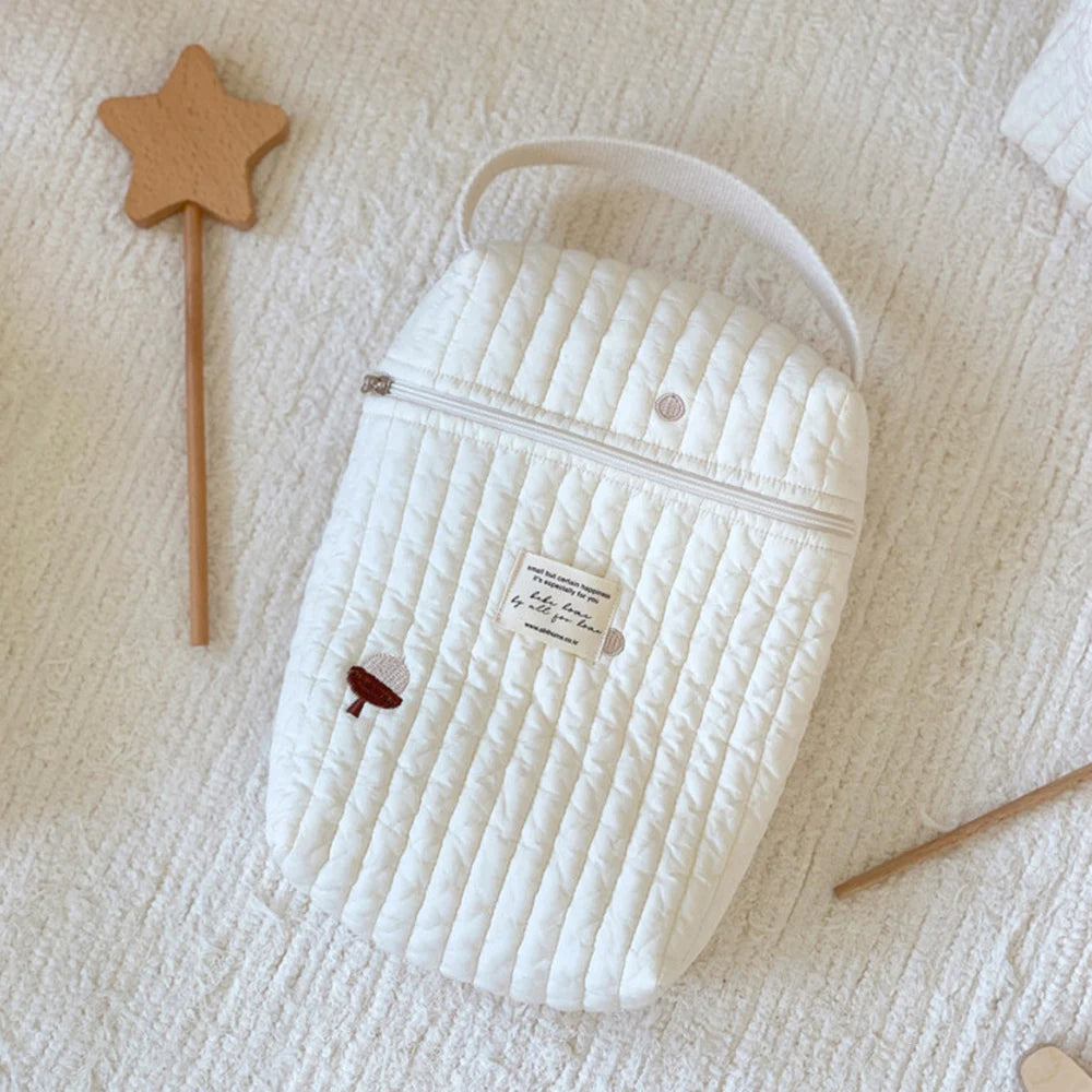 Baby Diaper Bag Reusable Embroidery Mommy Bag Caddy Organizer Bottle Nappy Storage for Newborn Baby Items Maternity Bag Handbags