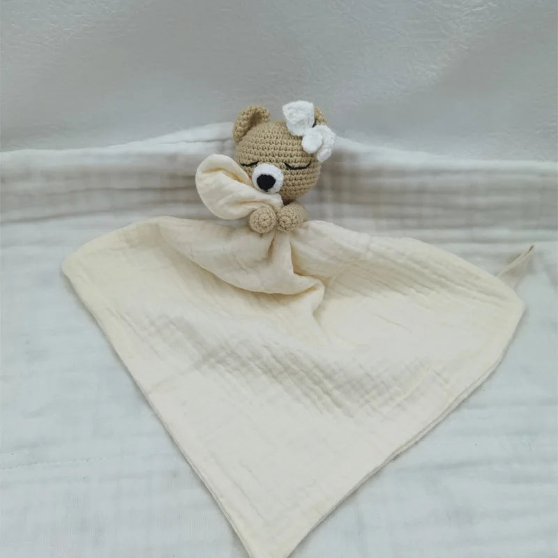 Baby Soother Appease Towel Bib Soft Bunny Bear Elephant Sleeping Doll Teether Infants Comfort Sleeping Nursing Cuddling Doudou B