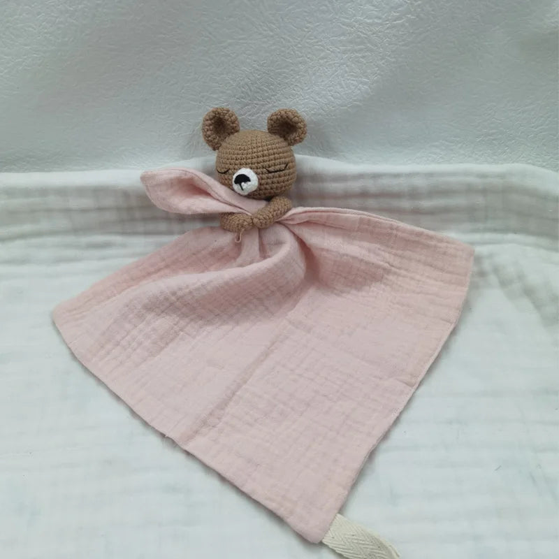 Baby Soother Appease Towel Bib Soft Bunny Bear Elephant Sleeping Doll Teether Infants Comfort Sleeping Nursing Cuddling Doudou B