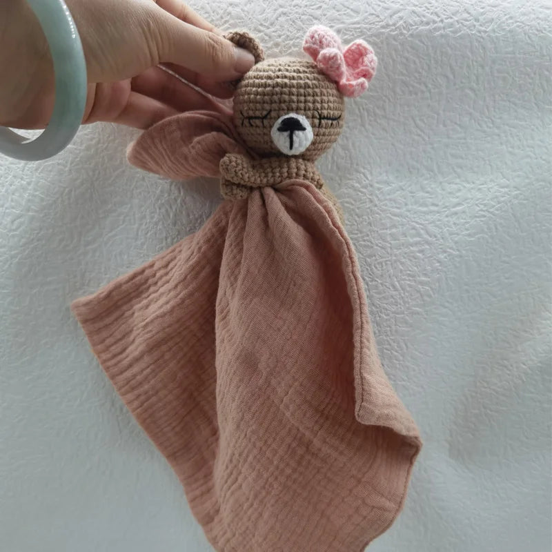 Baby Soother Appease Towel Bib Soft Bunny Bear Elephant Sleeping Doll Teether Infants Comfort Sleeping Nursing Cuddling Doudou B