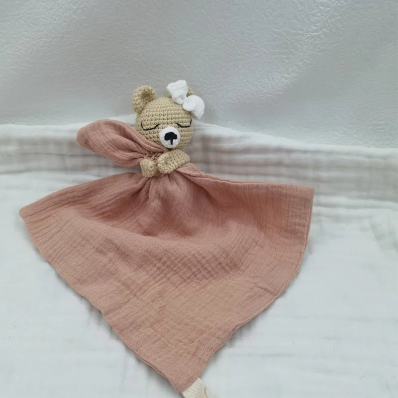Baby Soother Appease Towel Bib Soft Bunny Bear Elephant Sleeping Doll Teether Infants Comfort Sleeping Nursing Cuddling Doudou B