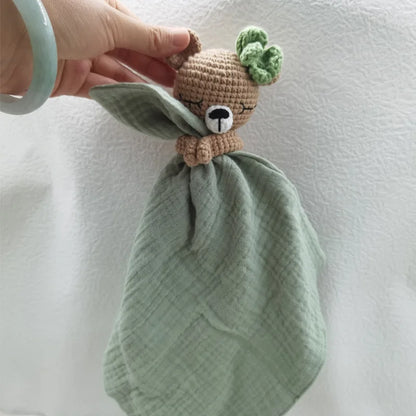 Baby Soother Appease Towel Bib Soft Bunny Bear Elephant Sleeping Doll Teether Infants Comfort Sleeping Nursing Cuddling Doudou B