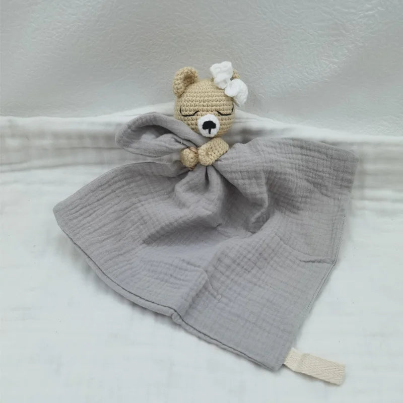 Baby Soother Appease Towel Bib Soft Bunny Bear Elephant Sleeping Doll Teether Infants Comfort Sleeping Nursing Cuddling Doudou B