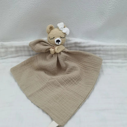 Baby Soother Appease Towel Bib Soft Bunny Bear Elephant Sleeping Doll Teether Infants Comfort Sleeping Nursing Cuddling Doudou B