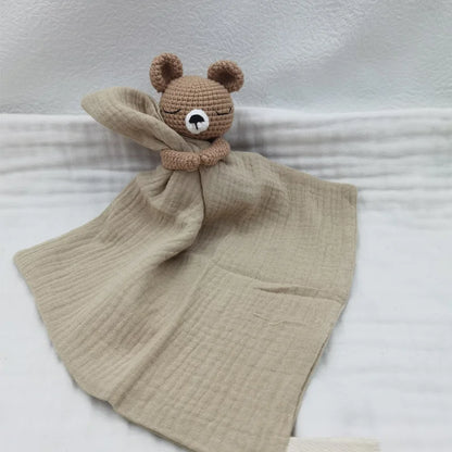 Baby Soother Appease Towel Bib Soft Bunny Bear Elephant Sleeping Doll Teether Infants Comfort Sleeping Nursing Cuddling Doudou B