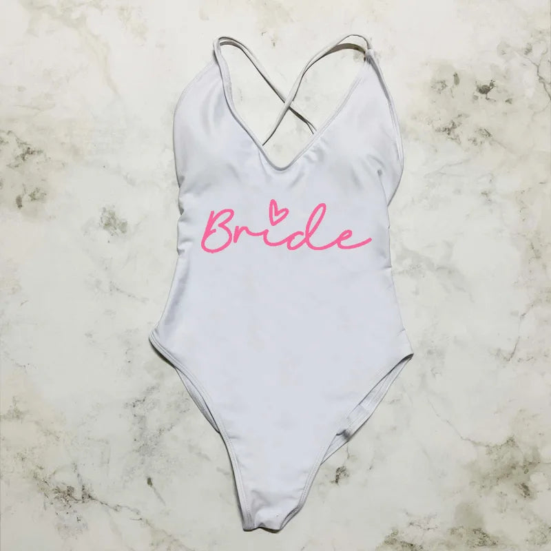 Bride Beach Bliss - Elegantie & Zon - MerchiGo - Wit Roze / XXL - MerchiGo