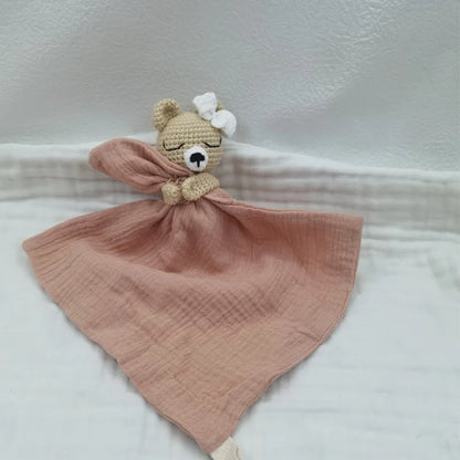 Baby Soother Appease Towel Bib Soft Bunny Bear Elephant Sleeping Doll Teether Infants Comfort Sleeping Nursing Cuddling Doudou B