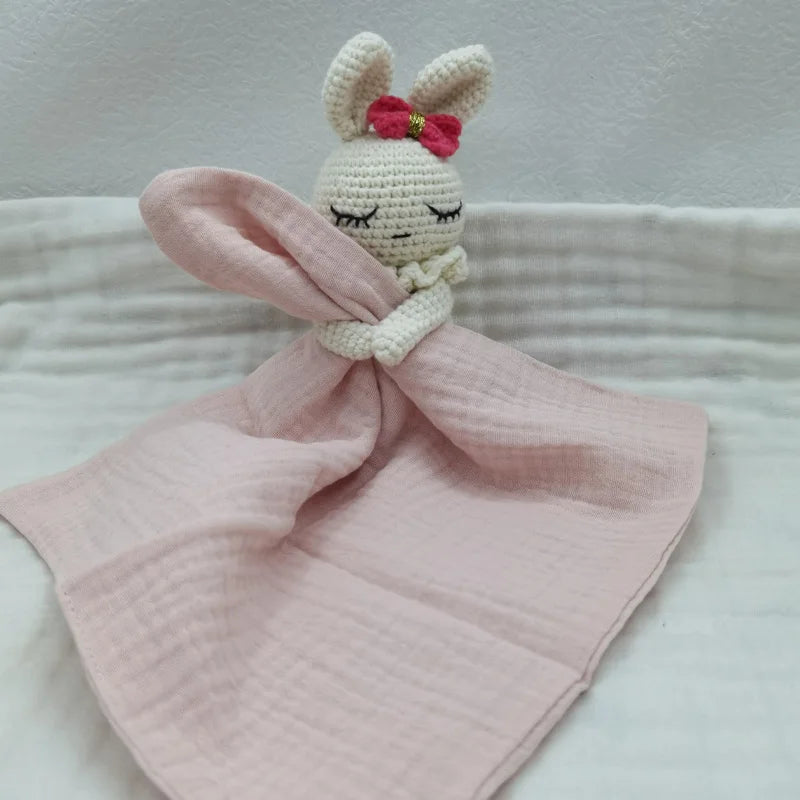 Baby Soother Appease Towel Bib Soft Bunny Bear Elephant Sleeping Doll Teether Infants Comfort Sleeping Nursing Cuddling Doudou B